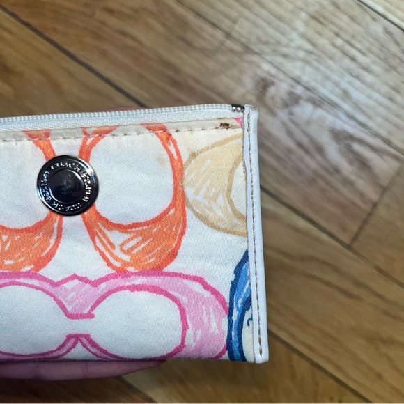 Y2K Coach Scribble Collection Colorful Logo Design Keychain Wallet J - Picture 8 of 9